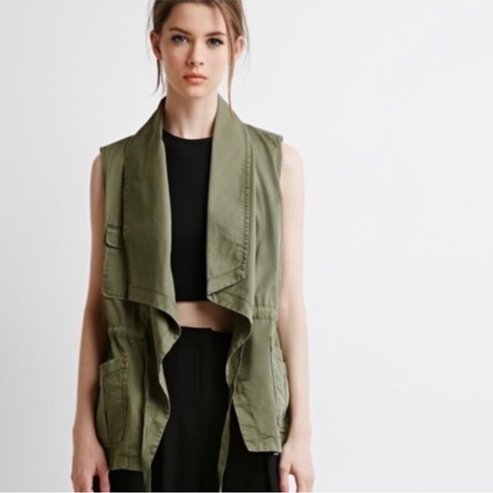 Max Jeans Olive Vest